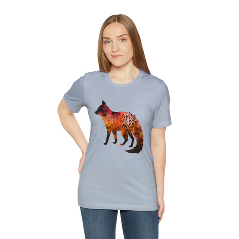 Autumn Fox Silhouette - Short Sleeve Tee